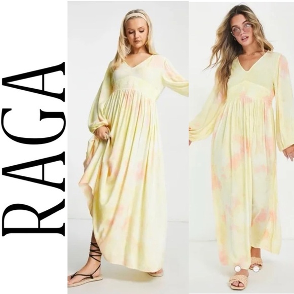 RAGA Dresses & Skirts - RAGA Sunsets By The Beach Tie Dye Maxi Dress XS